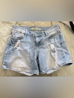 Old Navy Light Blue Distressed Denim Shorts